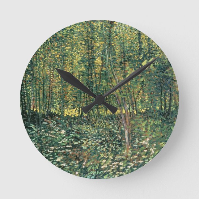 Horloge Ronde Vincent van Gogh | Trees and Undergrowth 1887 (Recto)