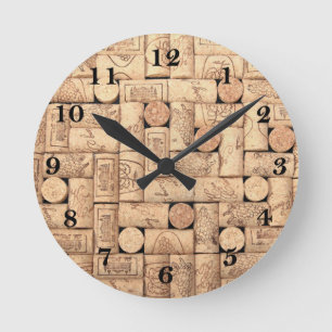 Horloge Ronde Vins Corks