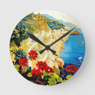 Horloge Ronde Vintage Amalfi Italie Europe Travel