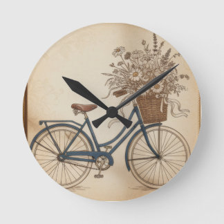 Horloge Ronde vintage bicycle