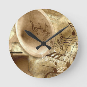 Horloge Ronde Vintage music