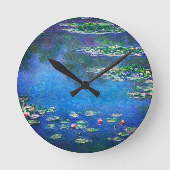 Horloge Ronde Vintage Water Lilies by Claude Monet (Recto)