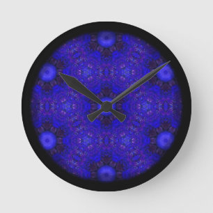 Horloge Ronde Violet et bleu en 3D