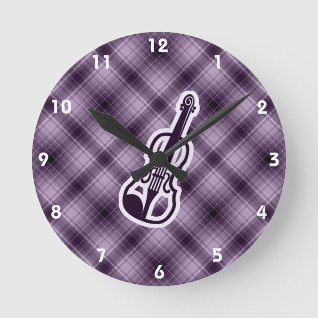 Horloge Ronde Violon pourpre (Recto)