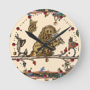 Horloge Ronde Violoniste Lion, Hare