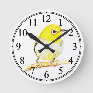 Horloge Ronde Viro jaune