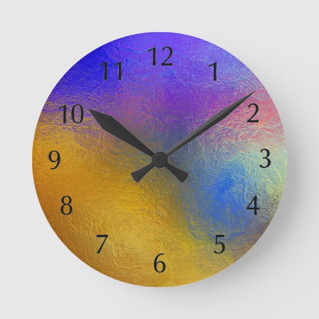 Horloge Ronde Vitre tendu, fenêtre brillante transparente et col (Recto)