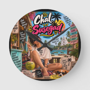 Horloge Ronde Vive Susegad ! — Susegad est un mode de vie