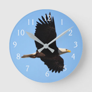 Horloge Ronde Voler comme un aigle