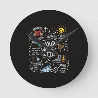 Horloge Ronde Votre voie est meilleure Citation chrétienne Jésus