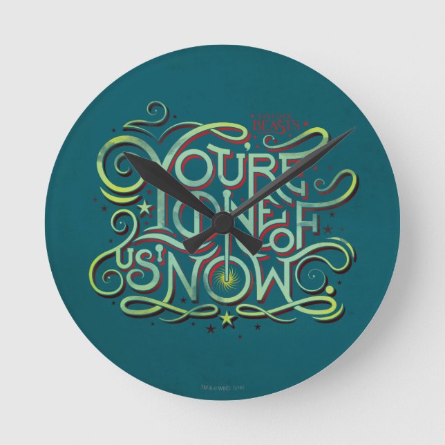 Horloge Ronde Vous êtes l'un de nous maintenant Green Graphic (Recto)