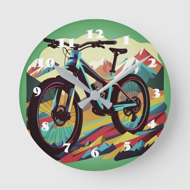 Horloge Ronde VTT Art VTT Downhill (Recto)