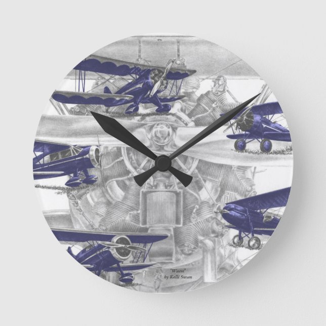 Horloge Ronde Waco biplane (Recto)