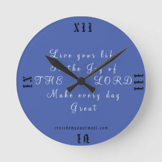 Horloge Ronde Wall clock with CHRISTIAN Message