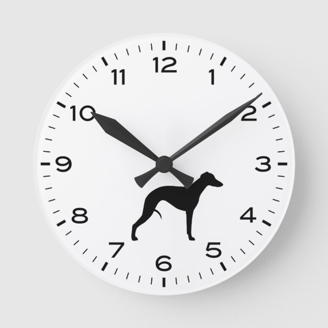 Horloge Ronde Whippet Dog Breed (Recto)