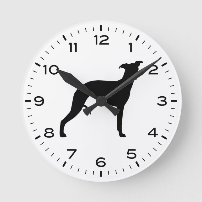 Horloge Ronde Whippet Dog Breed (Recto)
