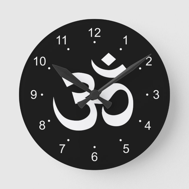 Horloge Ronde White on Black World (Recto)