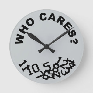 Horloge Ronde Who Cares Clock