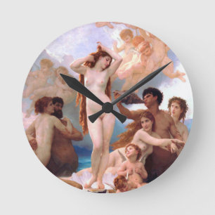 Horloge Ronde William Bouguereau - La naissance de Vénus 1879