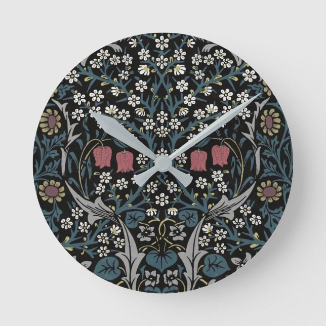 Horloge Ronde William Morris Blackthorn Floral Art Nouveau (Recto)