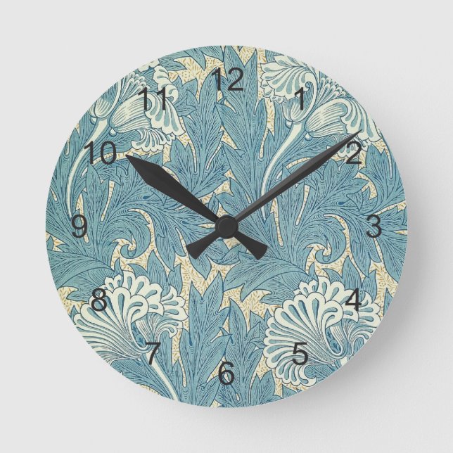 Horloge Ronde William Morris Blue Wallpaper (Recto)