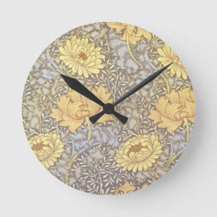 Horloge Ronde William Morris Chrysanthemum Fleurs maman