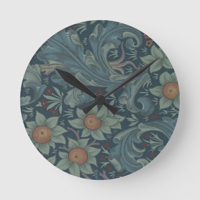 Horloge Ronde William Morris Orchard Art Motif (Recto)