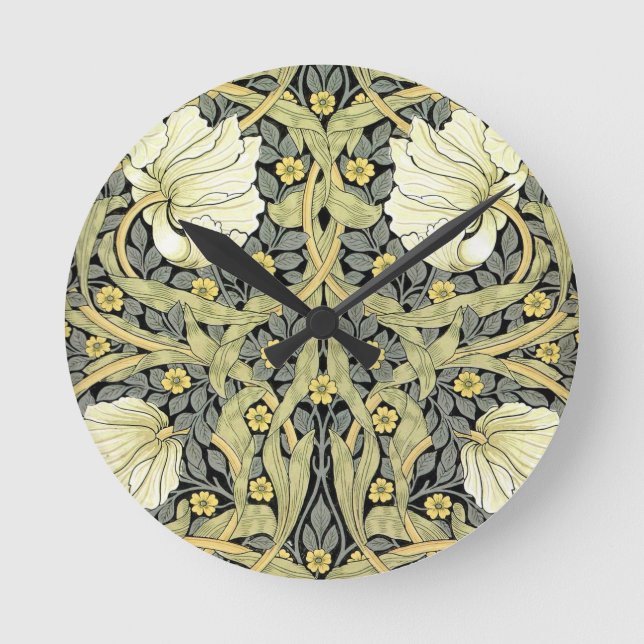 Horloge Ronde William Morris Pimpernel Fond d'écran floral (Recto)