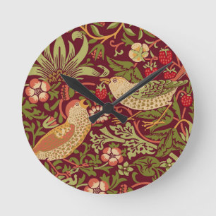 Horloge ronde William Morris Strawberry Thief