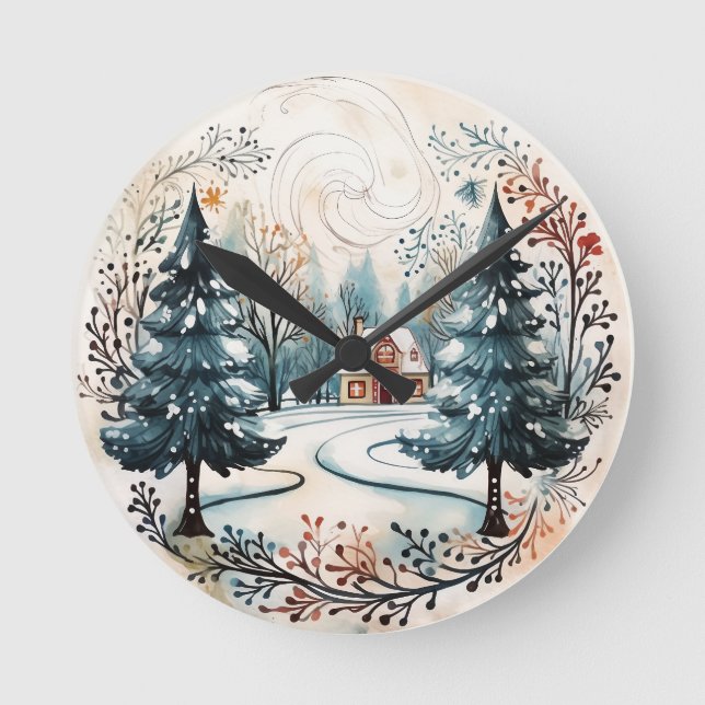 Horloge Ronde Winter Wonderland (Recto)