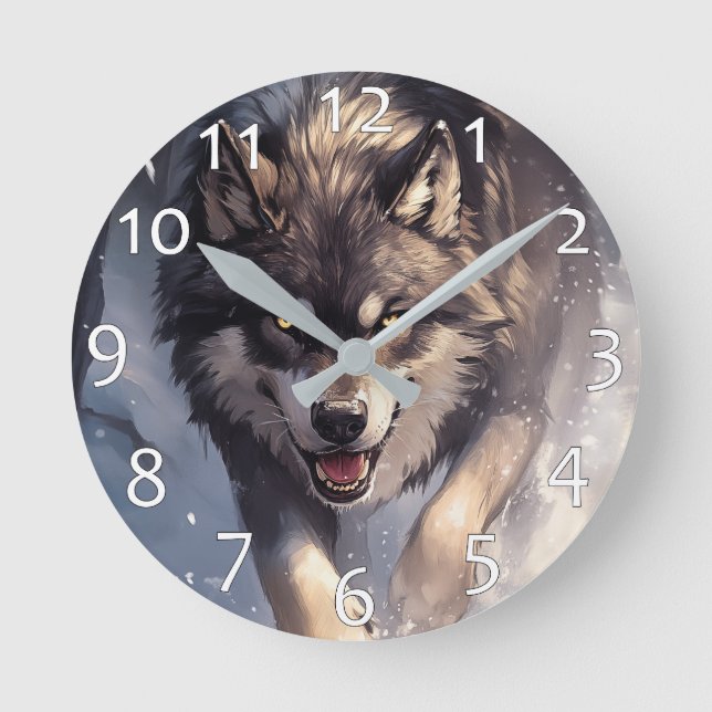 Horloge Ronde Wolf in winter (Recto)