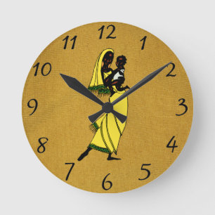Horloge Ronde Women of Africa Wall Clock