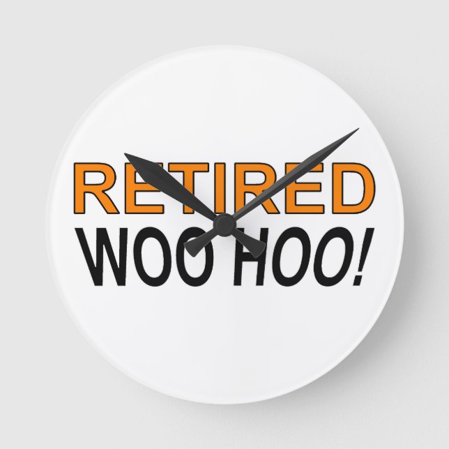 Horloge Ronde Woo Hoo à la retraite (Recto)