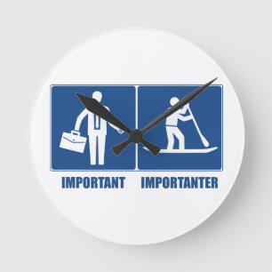 Horloge Ronde Work Is Important, Standup Paddling Is Importateur