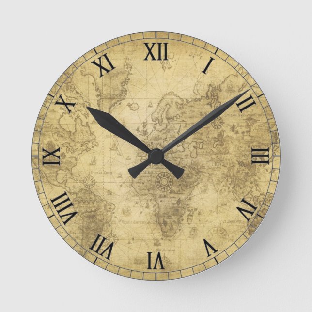 Horloge Ronde World map clock (Recto)