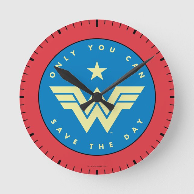 Horloge Ronde WW84| Femme Merveilleuse Seule Vous Pouvez Sauver  (Recto)