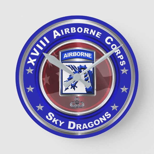 Horloge Ronde XVIII Airborne Dragons (Recto)