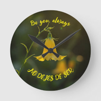 Horloge Ronde Yellow Flower Clock
