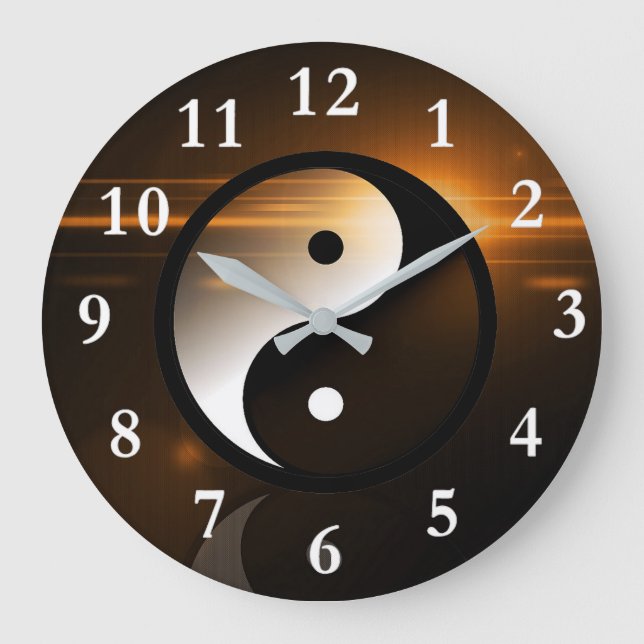 Horloge ronde Yin et Yang (Recto)
