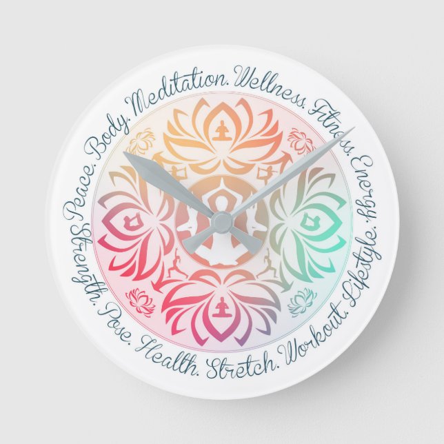 Horloge Ronde Yoga Inspiration Clock (Recto)
