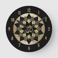 Yoga Om symbole Black & Gold Lotus Flower Mandala