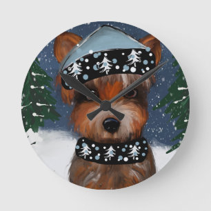 Horloge Ronde Yorkie       