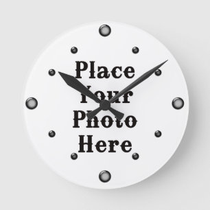Horloge Ronde Your Photo Here Wall Clock