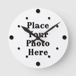 Horloge Ronde Your Photo Here Wall Clock