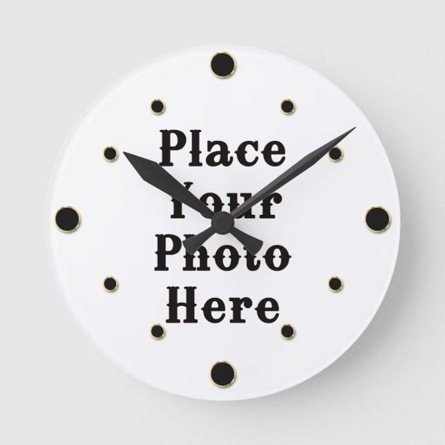 Horloge Ronde Your Photo Here Wall Clock (Recto)