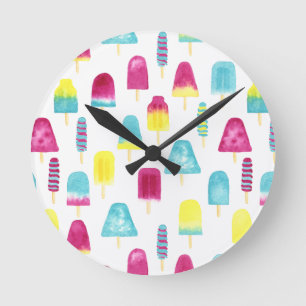 Horloge Ronde Yummy Popsicles