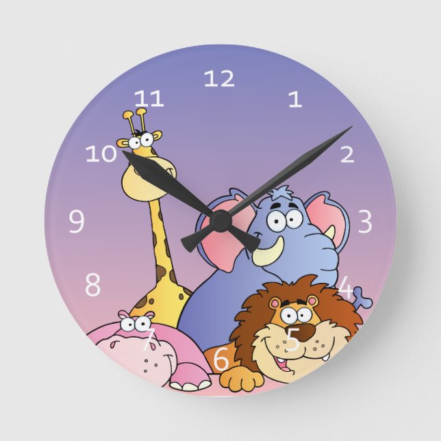 Horloge Ronde Zoo de Cute (Recto)