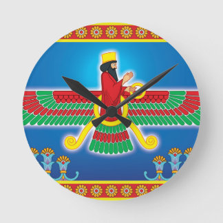Horloge Ronde Zoroastrien persan Faravahar