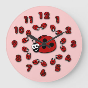 Horloge rose de Ladybug