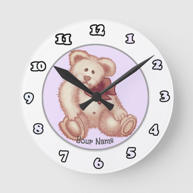 horloge rose Teddy Bear (Recto)